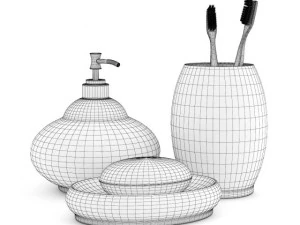 white bathroom fixtures 3D Model