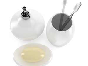 white bathroom fixtures 3D Модель
