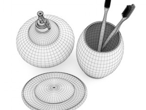 white bathroom fixtures 3D Модель