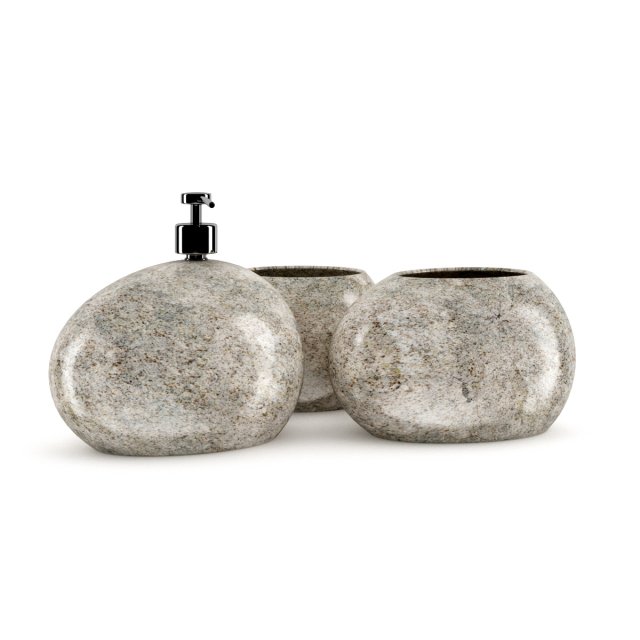 stone bathroom fixtures 3D Модель .c4d .max .obj .3ds .fbx .stl .blend 