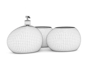 stone bathroom fixtures 3D Model