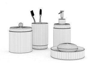 wooden bathroom fixtures 3D Model