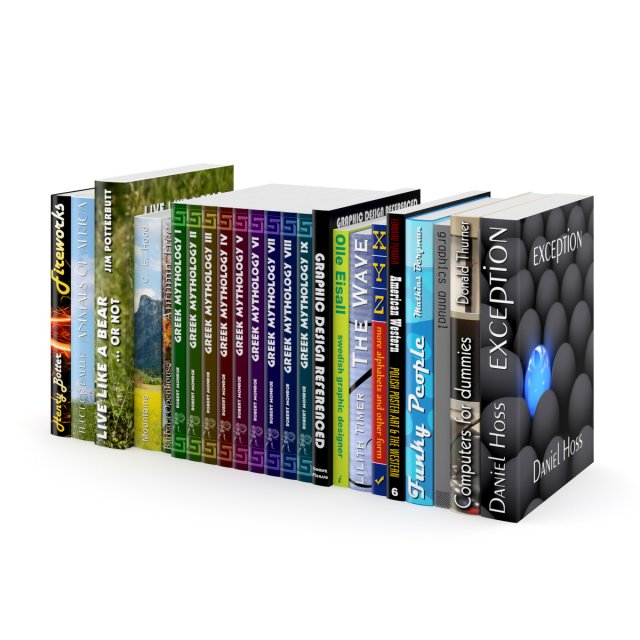 books set 01 3D Модель .c4d .max .obj .3ds .fbx .stl .blend 