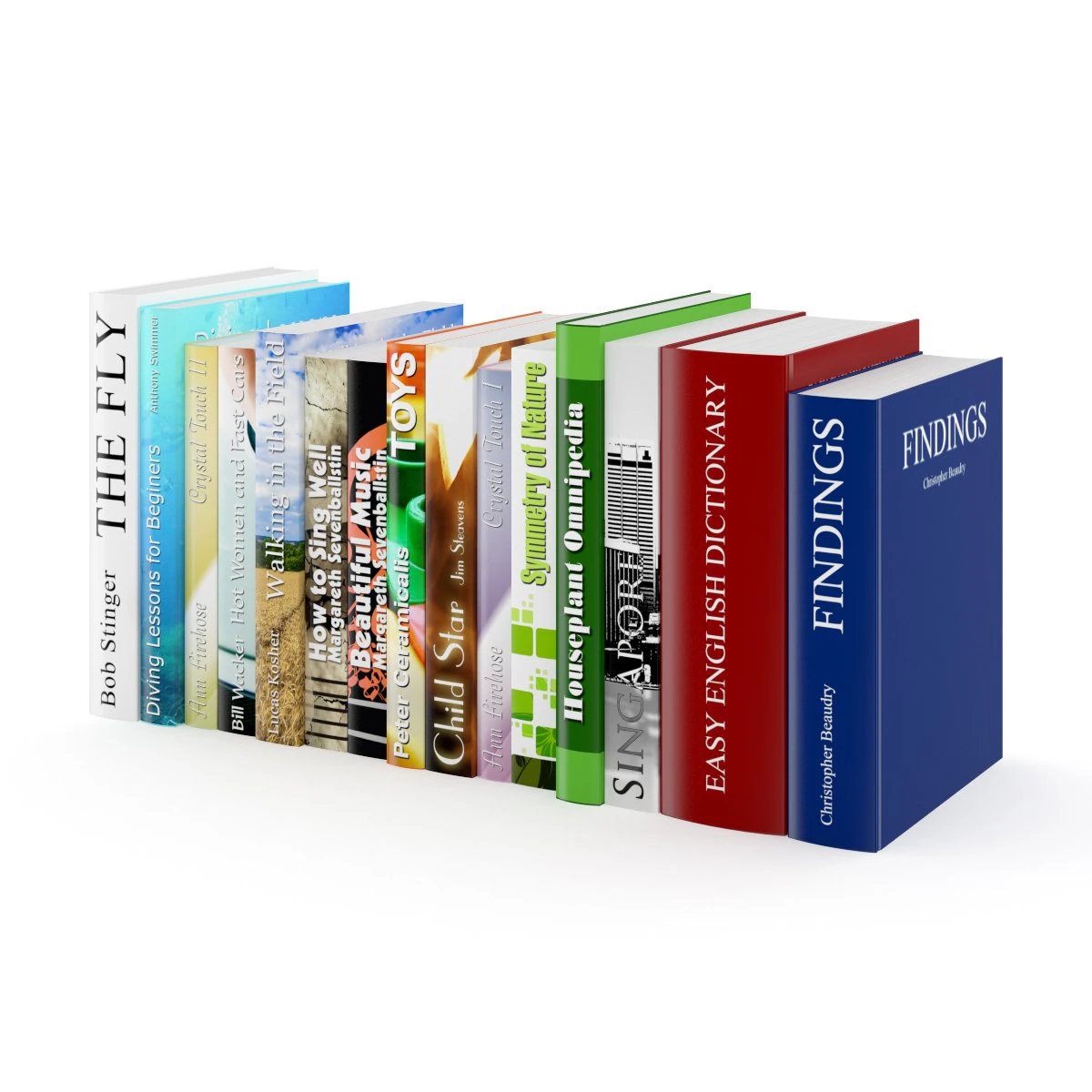 books set 02 3D Model .c4d .max .obj .3ds .fbx .stl .blend 