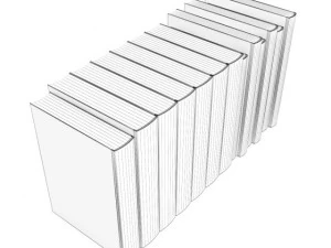 набор книг 03 3D Модель