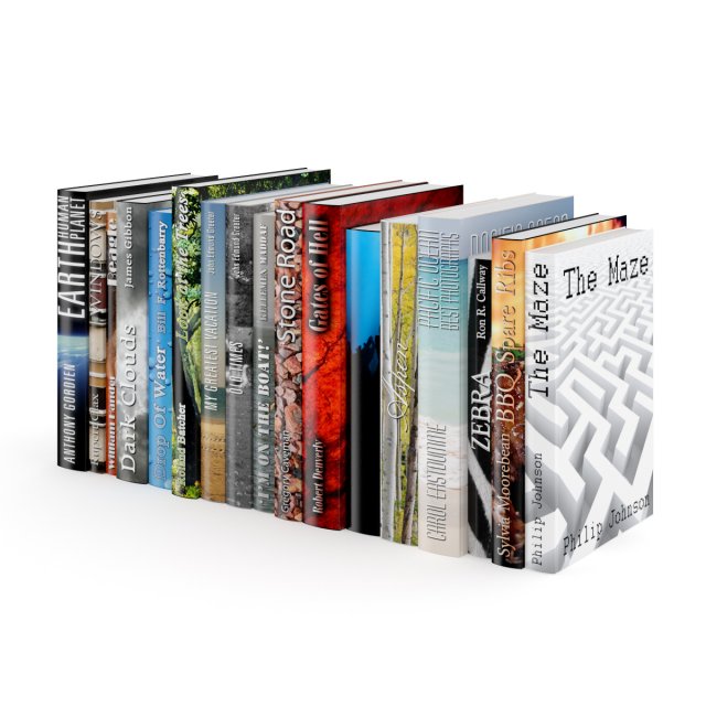 books set 04 3D-Modell .c4d .max .obj .3ds .fbx .stl .blend 