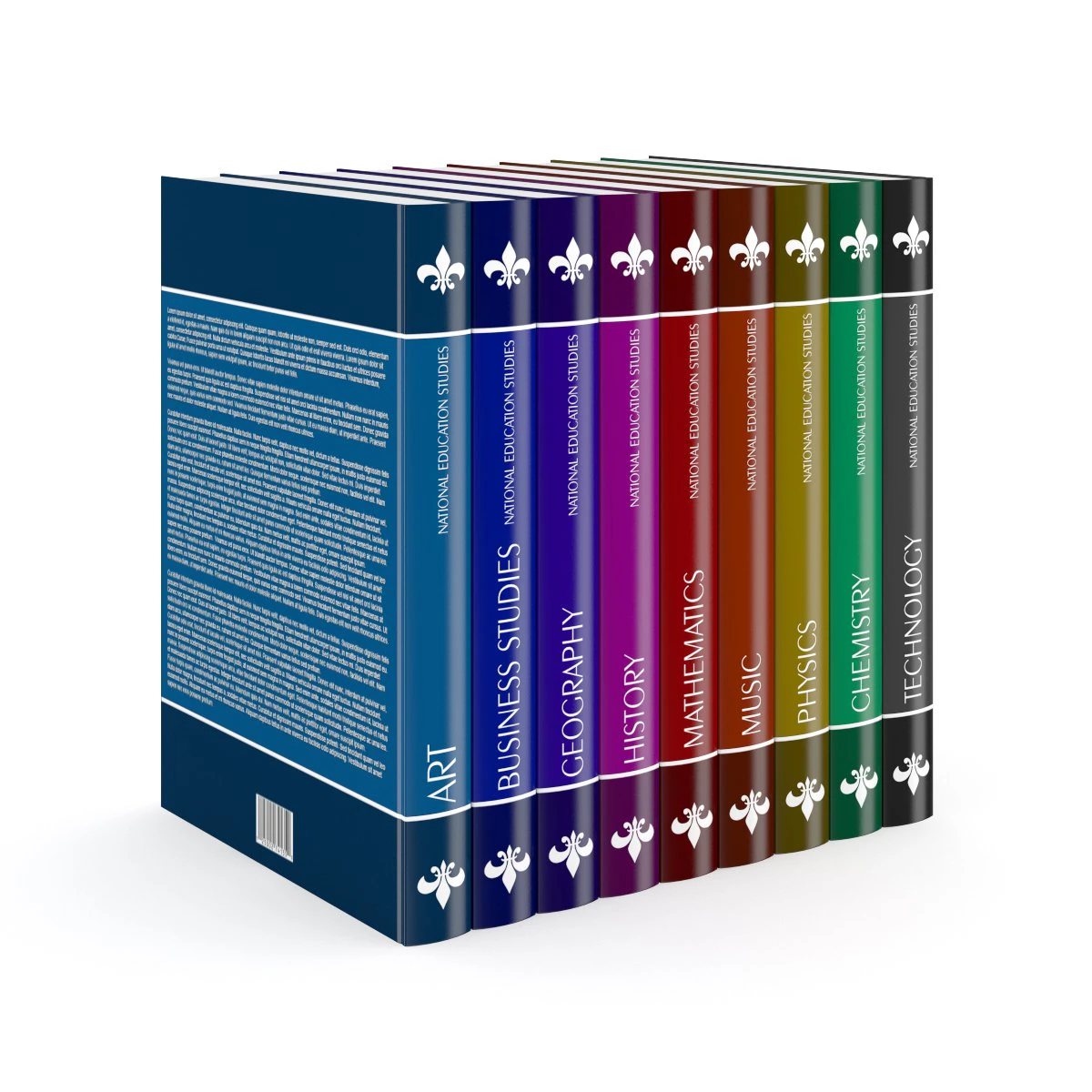 books set 07 3D Model .c4d .max .obj .3ds .fbx .stl .blend 