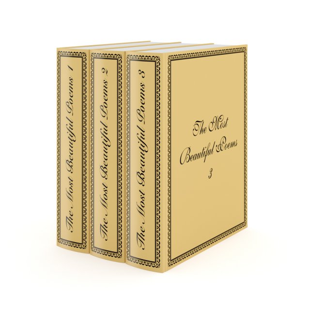 books set 08 3D Модель .c4d .max .obj .3ds .fbx .stl .blend