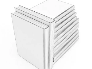 books set 13 3D Model
