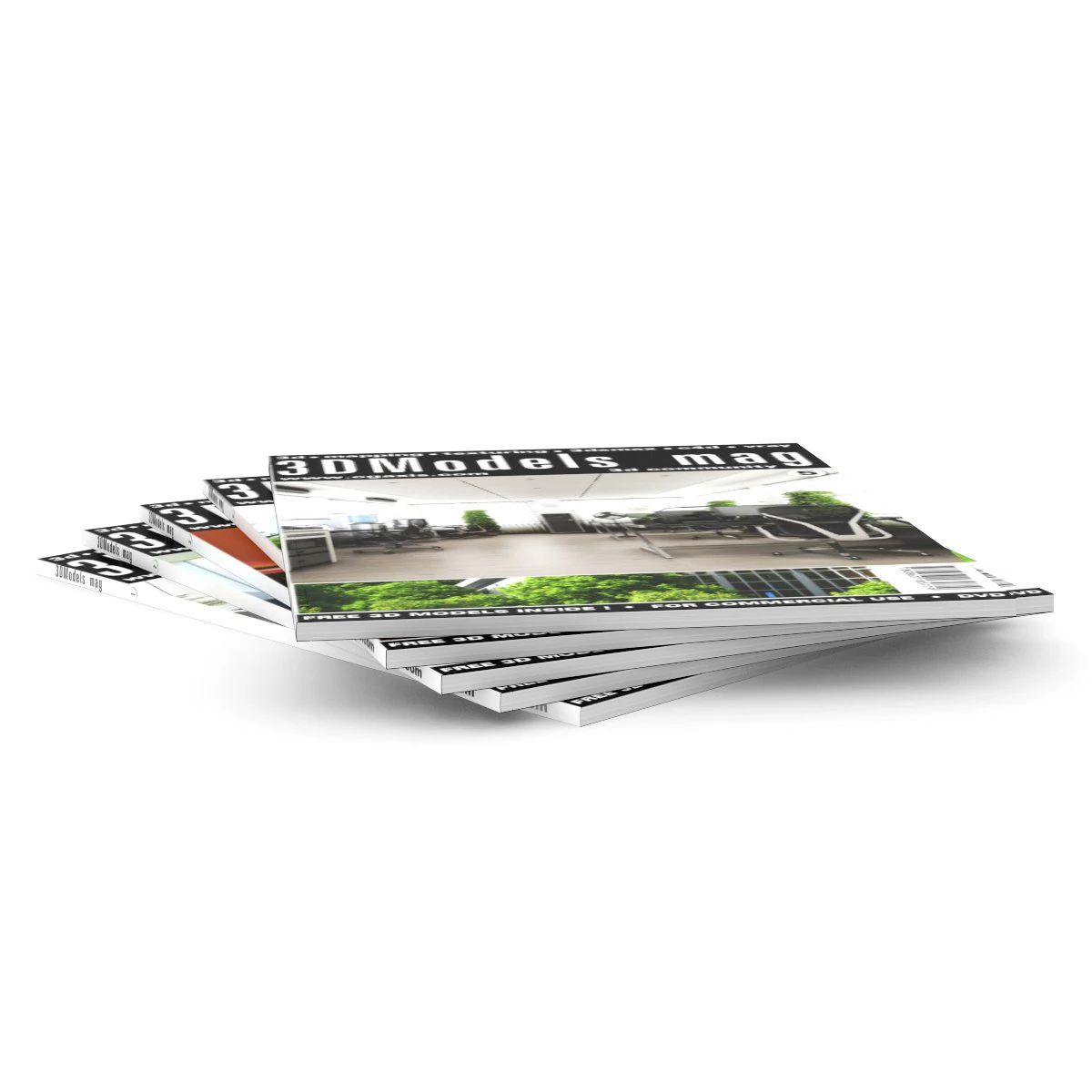 magazines set 01 3D Model .c4d .max .obj .3ds .fbx .stl .blend 