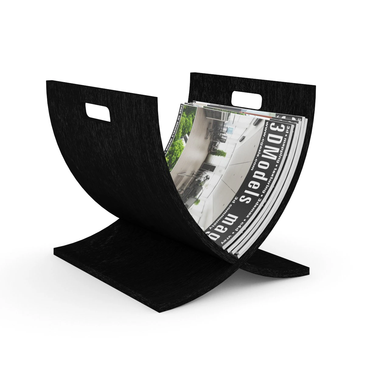 magazine rack 3D Model .c4d .max .obj .3ds .fbx .stl .blend 