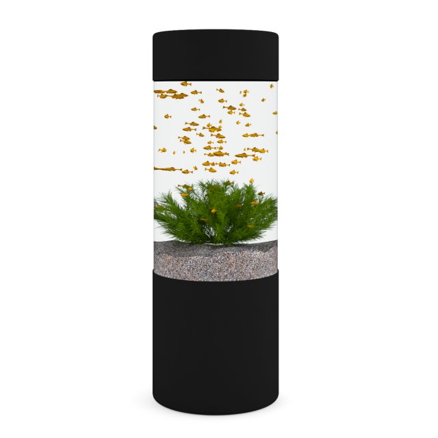 cylindrical aquarium 3D Model .c4d .max .obj .3ds .fbx .stl .blend 