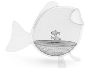 fishshape aquarium 3Dモデル