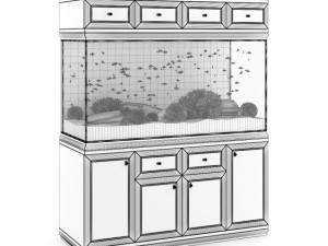 aquarium cabinet 3D 模型