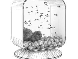 modern rectangular aquarium 3D Model