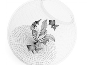 small sperical aquarium Model 3D
