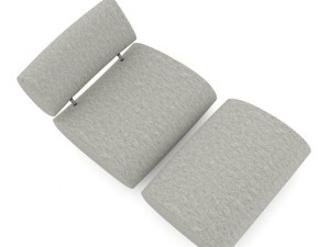 grey fabric lounge chair 3D Model