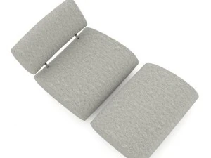 grey fabric lounge chair 3D Model