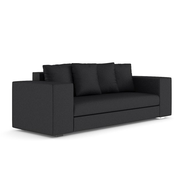 dark grey sofa 3D Model .c4d .max .obj .3ds .fbx .stl .blend 