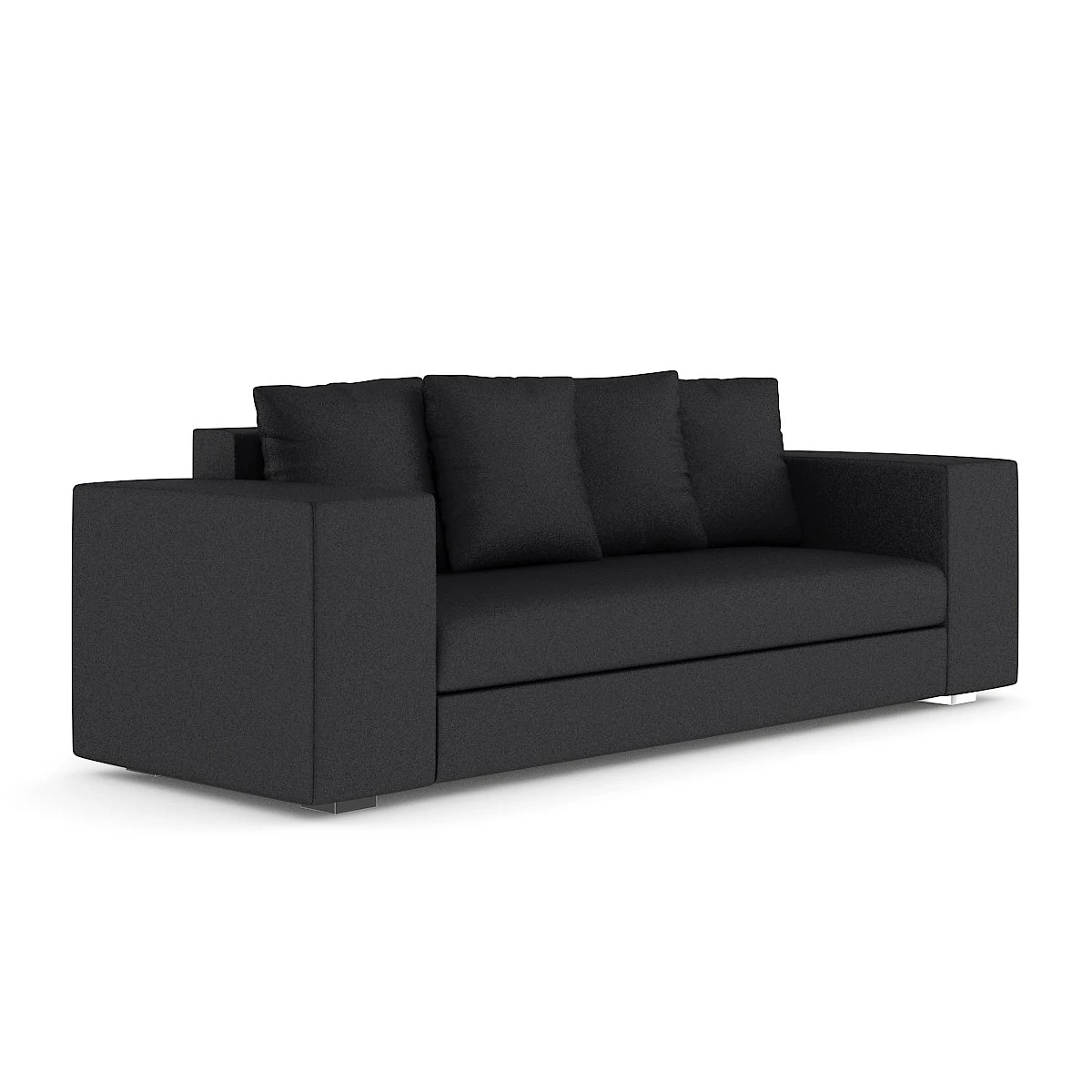 dark grey sofa 3D Model .c4d .max .obj .3ds .fbx .stl .blend 