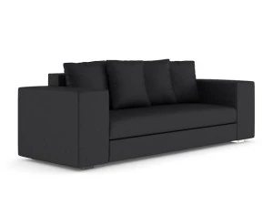 sofa abu-abu gelap Model 3D