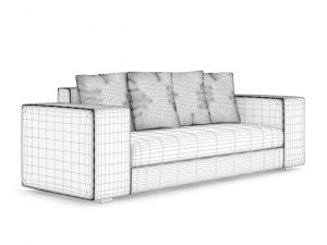 dark grey sofa 3D Model