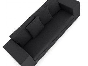 dark grey sofa 3D Model