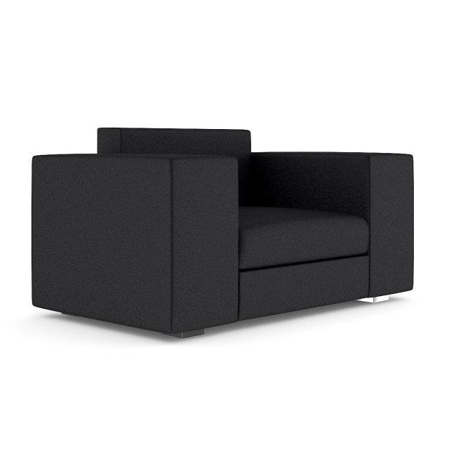 dark grey armchair 3D Модель .c4d .max .obj .3ds .fbx .stl .blend 