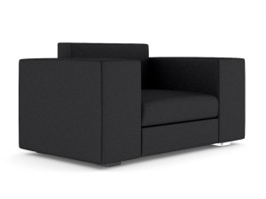 dark grey armchair 3D Модель