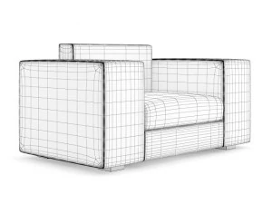 dark grey armchair 3D Model