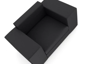 dark grey armchair 3D Model