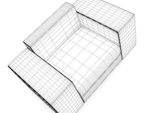 dark grey armchair 3D Model
