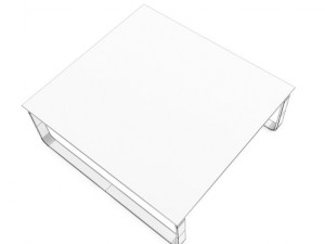 square glass coffe table 3Dモデル