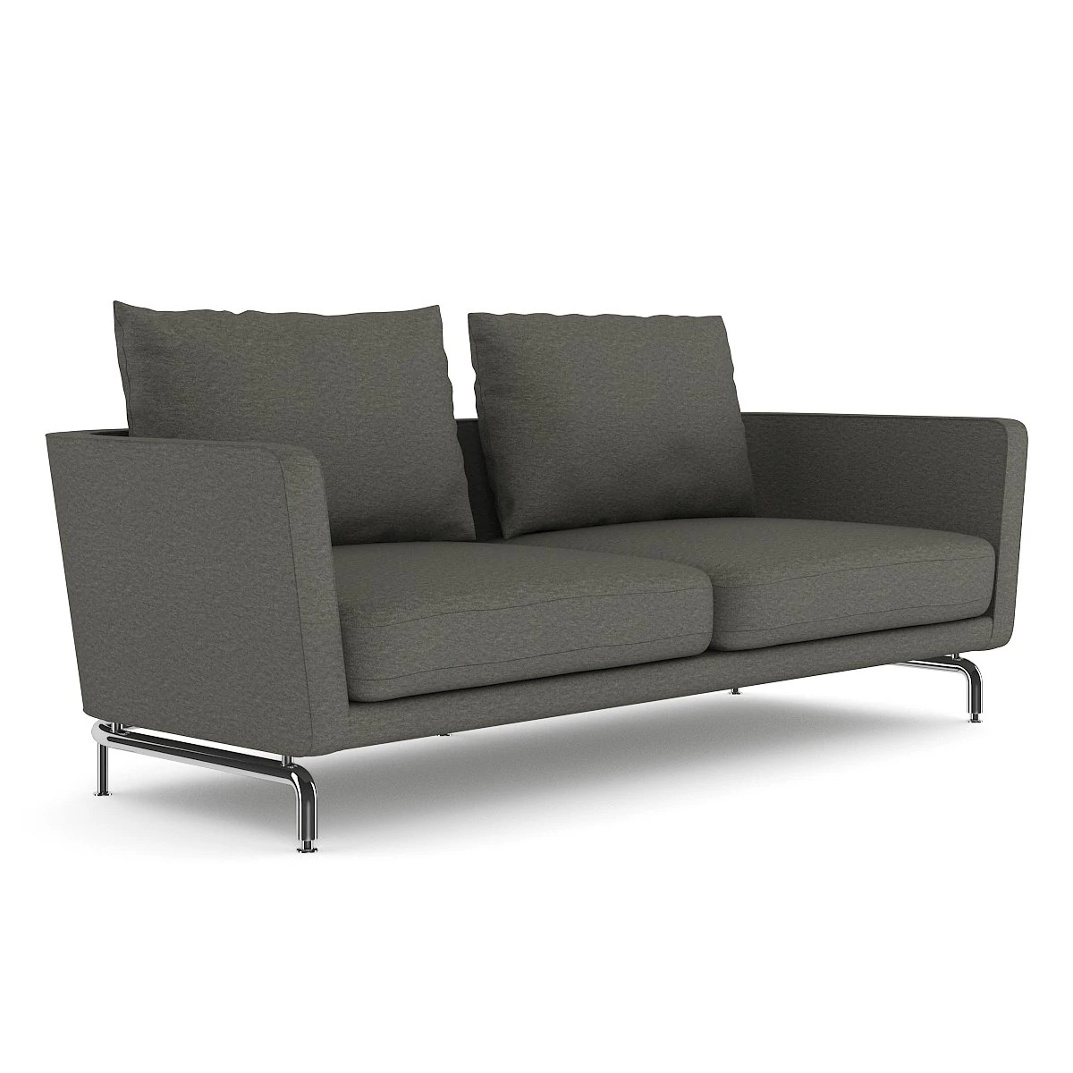 grey sofa with pillows 3D Model .c4d .max .obj .3ds .fbx .stl .blend 