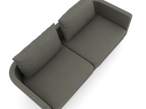 grey sofa with pillows Modèle 3D