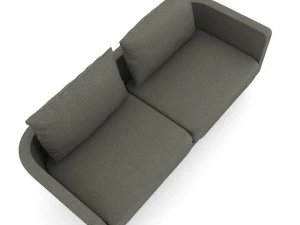 grey sofa with pillows 3D Model