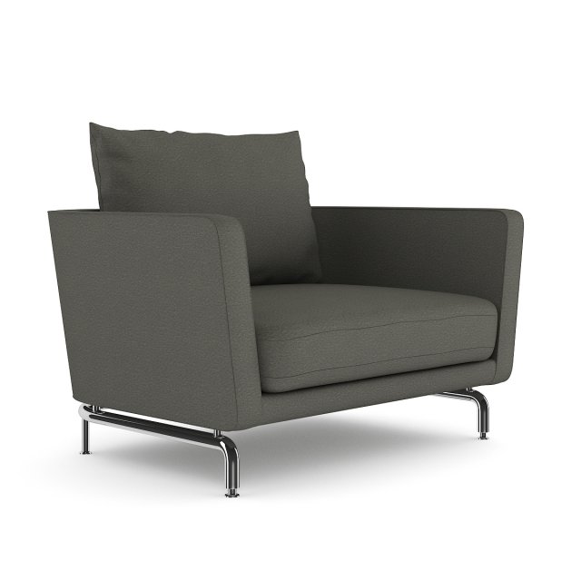 grey armchair with pillow 3D Модель .c4d .max .obj .3ds .fbx .stl .blend