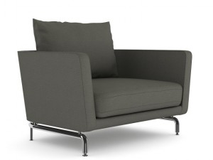grey armchair with pillow 3D Модель