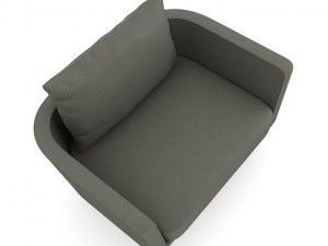 grey armchair with pillow 3D Модель