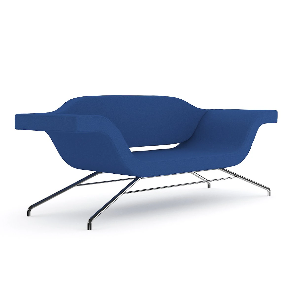 blue modern sofa 3D Model .c4d .max .obj .3ds .fbx .stl .blend 