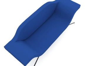 blue modern sofa 3D Model