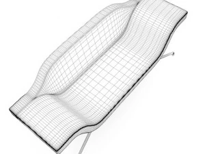 blue modern sofa 3D Model