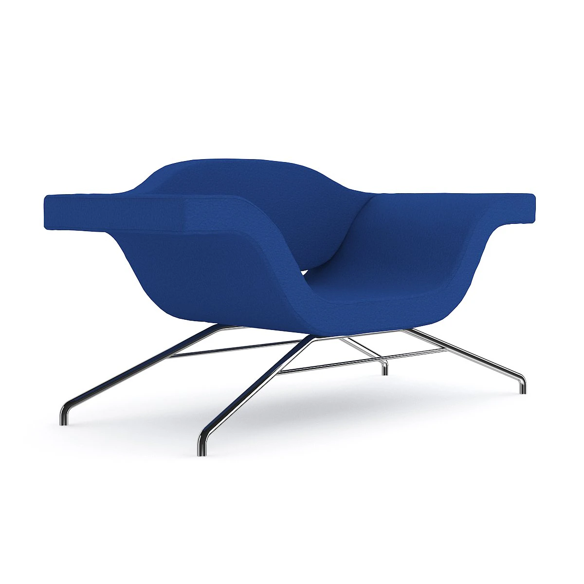 blue modern armchair 3D Model .c4d .max .obj .3ds .fbx .stl .blend 