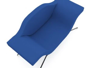 blue modern armchair 3D Model
