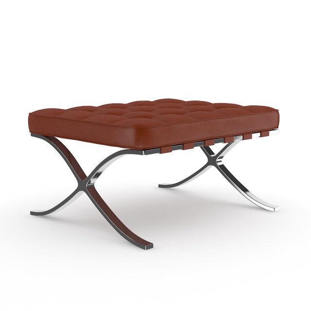 leather stool three colors 3D 모델 .c4d .max .obj .3ds .fbx .stl .blend 
