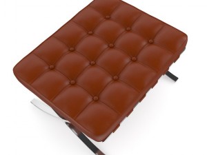 leather stool three colors 3D 모델