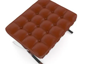 leather stool three colors 3D Model