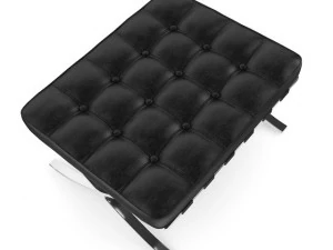 leather stool three colors 3D Model