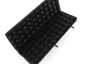 leather sofa three colors 3D Model