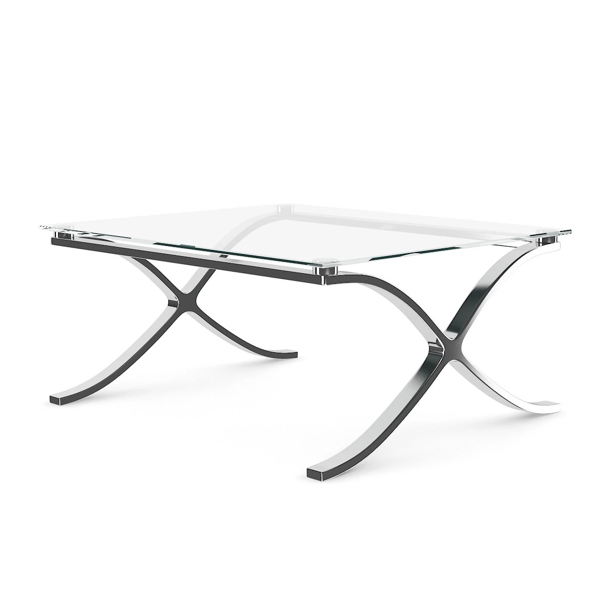 glass modern coffee table 3D Model .c4d .max .obj .3ds .fbx .stl .blend